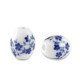 Keramik Perle Oval 10x8mm White-Delft blue